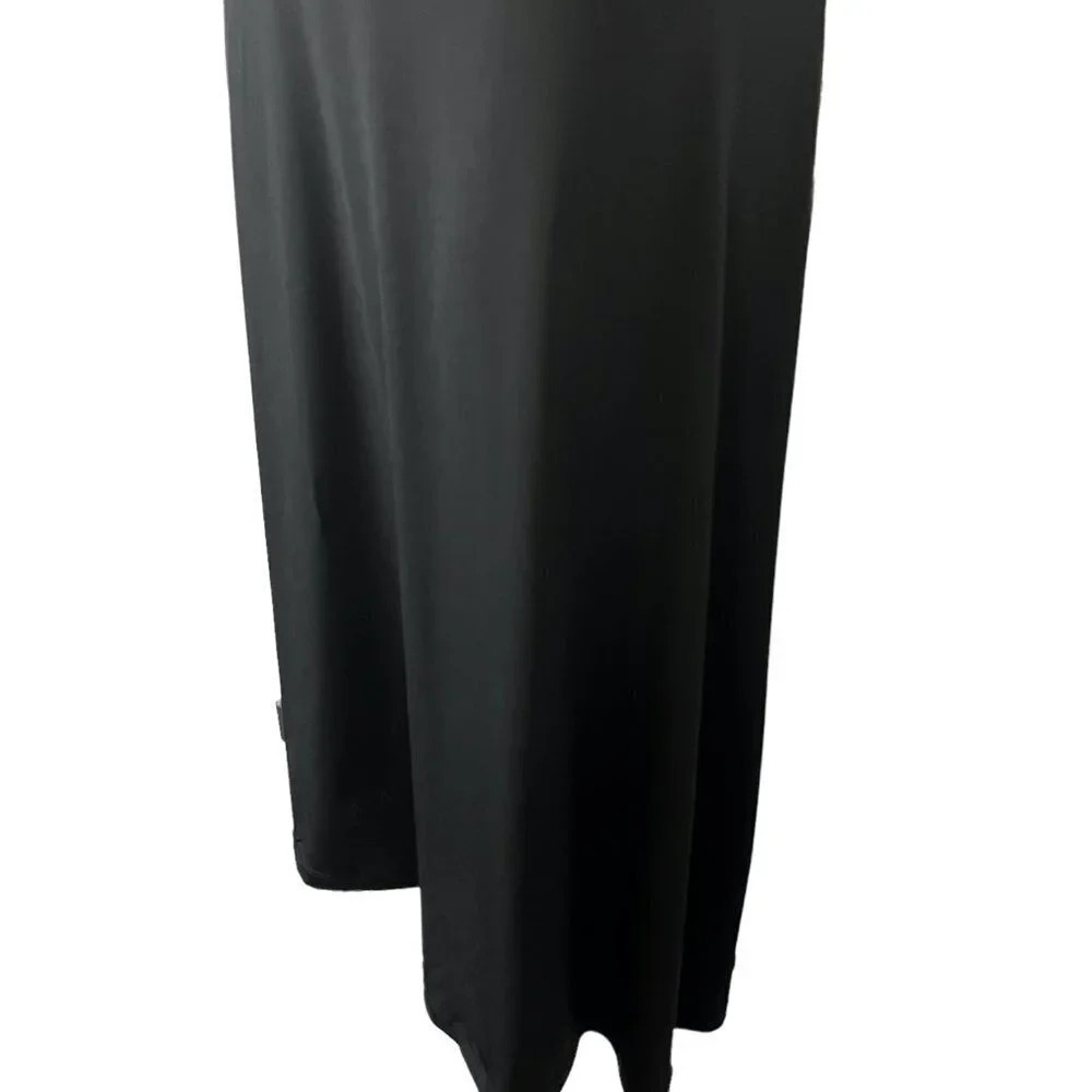 Madison Leigh Womens Black Pink Sleeveless Jersey Knit Stretch Midi Dress sz 10 - Picture 10 of 16